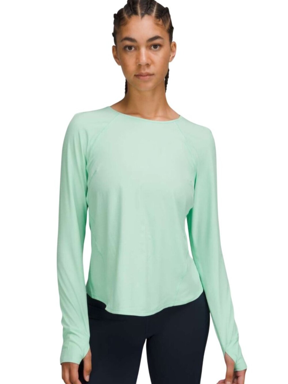 Lululemon Lightweight Stretch Timing Long Sleeve Shirt Wild Mint Size 14